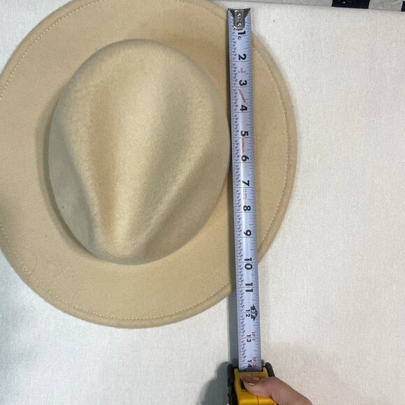 Bailey's Blossoms Felt Wide Brim Fedora‎ Hat Tan with Ribbon Band - Size Adult - Picture 7 of 7